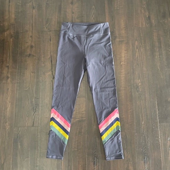 Boden Pants - Boden Leggings Grey Rainbow Stripping Women’s 8